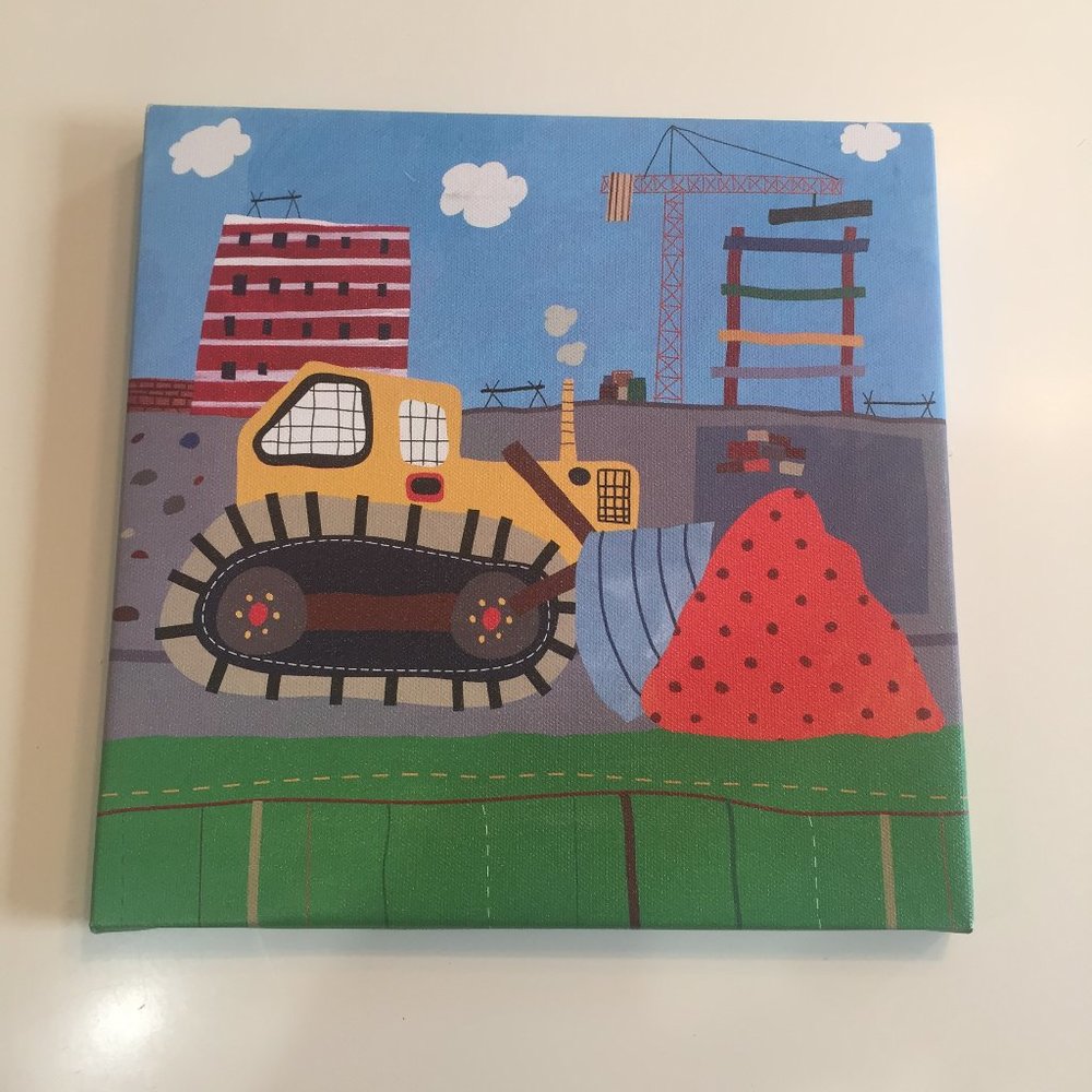 Opps Daisy Fine Art for Kids: Construction Truck - Baby Boy Nursery